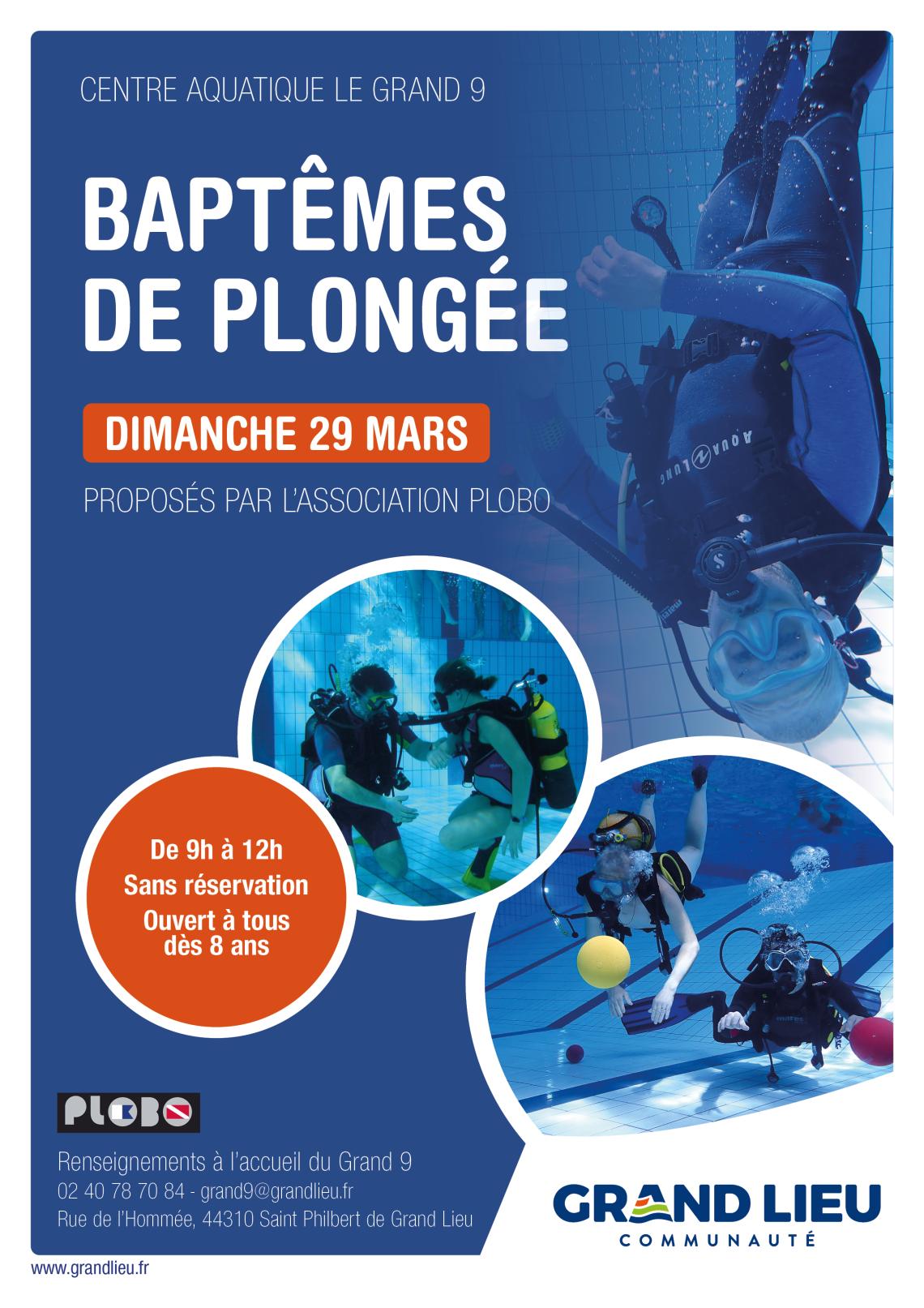 affiche baptêmes de plongée
